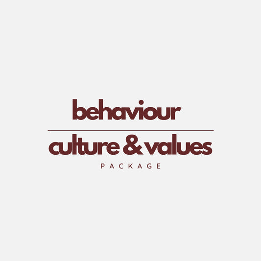 BEHAVIOUR, CLUB CULTURE AND VALUES RESOURCE PACKAGE
